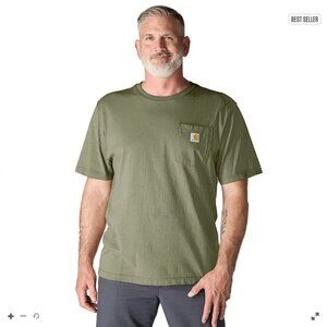 CARHARTT Men's Iconic K87 Pocket T-Shirt Size 2XL In Dusty Olive